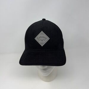 Callaway Black Corduroy Snapback Golf Hat Adjustable Est 82 Logo Patch OSFM